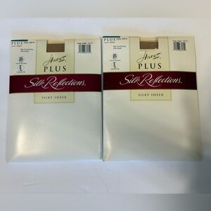 Hanes Silk Reflections Silky Sheer nylons pantyhose 2 packs Size 4/5 Plus NWT